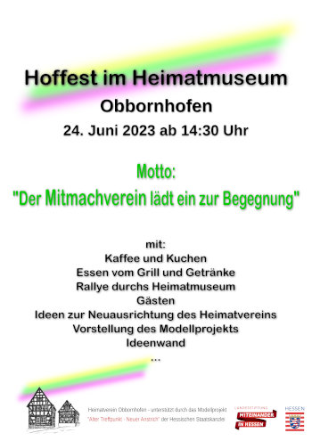 Plakat Einladung zum Hoffest